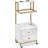 Utility Cart with Hair Dryer Holder and Locking Wheels, Metal Frame