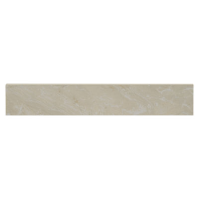 Windsor Cream 3 in. x 18 in. Polished Porcelain Bullnose Tile Trim