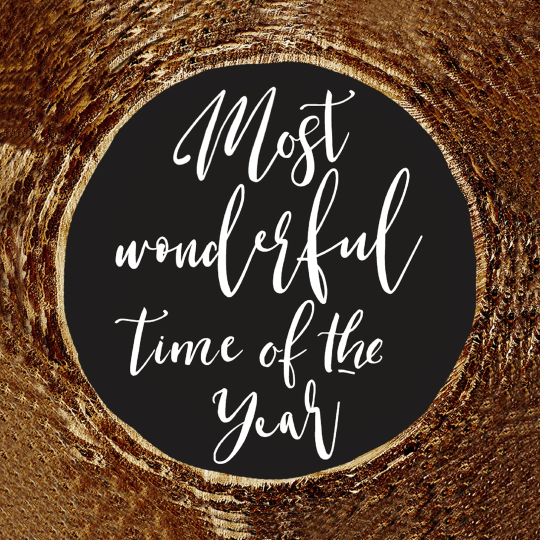 Most Wonderful Time Year 2 - Wrapped Canvas Print
