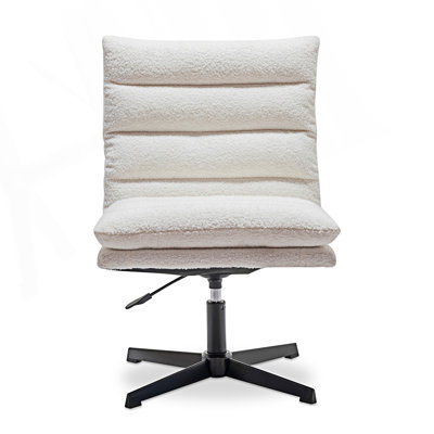 Chaise pivotante en tissu Teddy