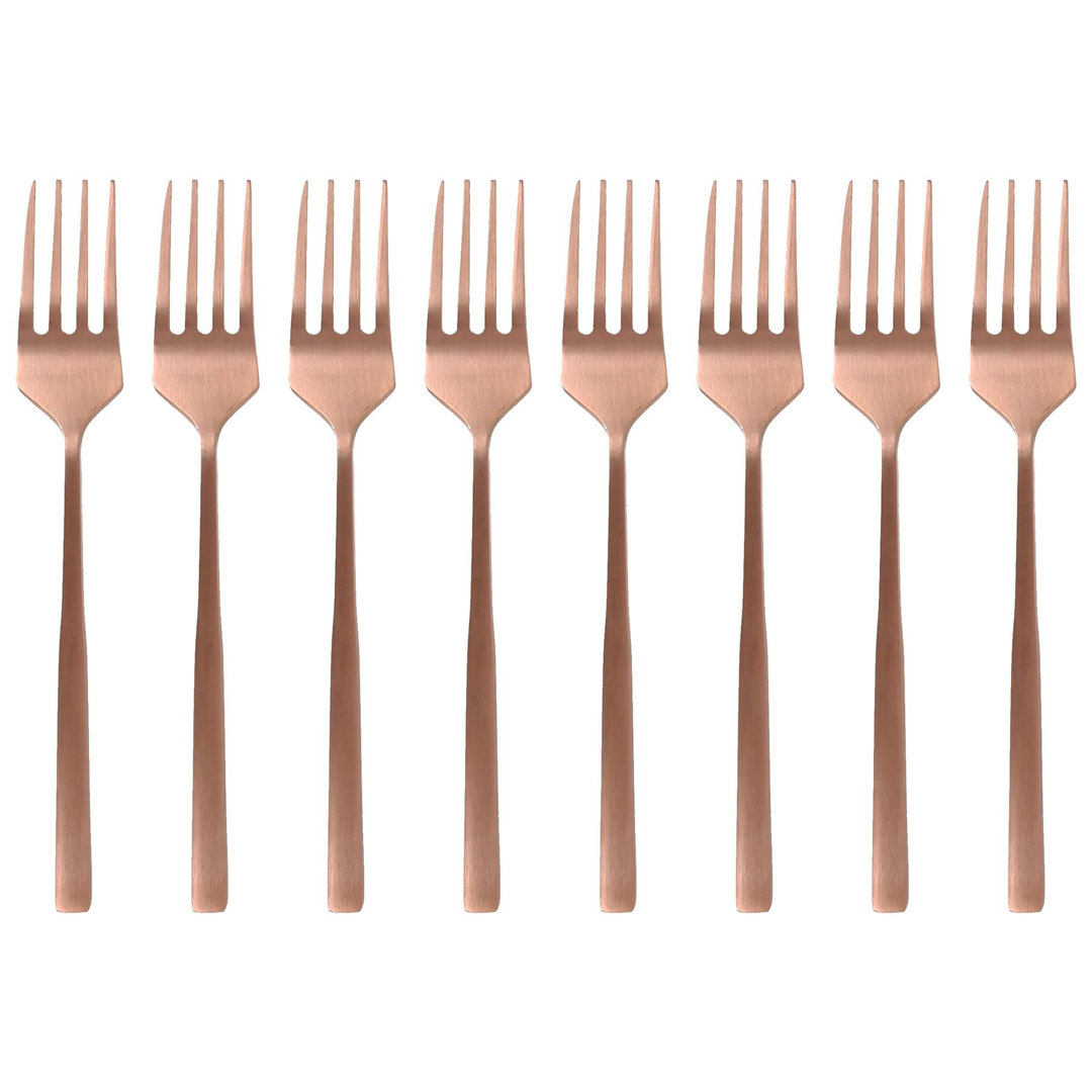 Argon Tableware - Stainless Steel Cake Forks - Set of 8