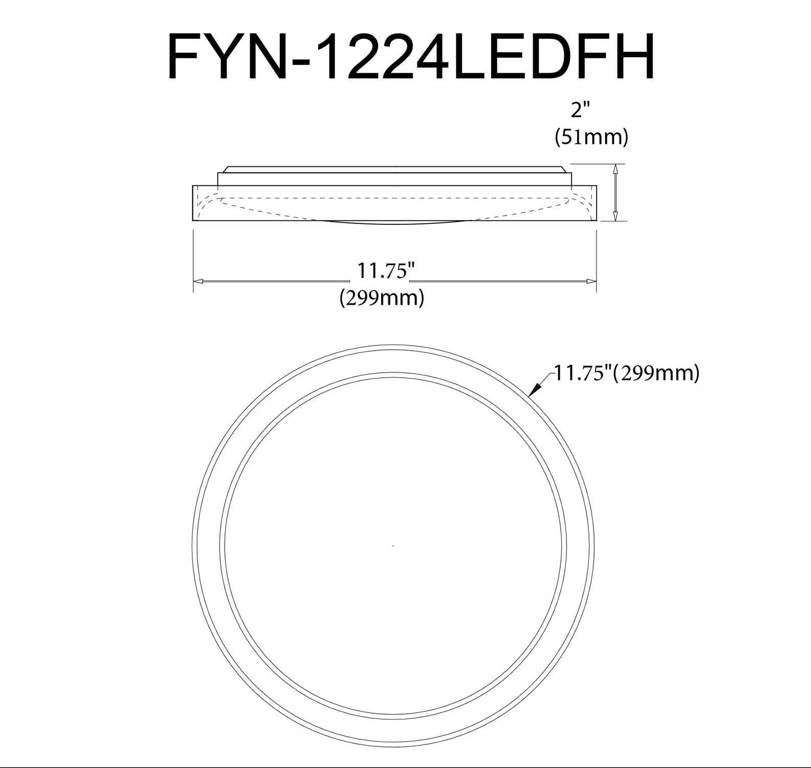 Single Light LED Flush Mount, Sandy Black