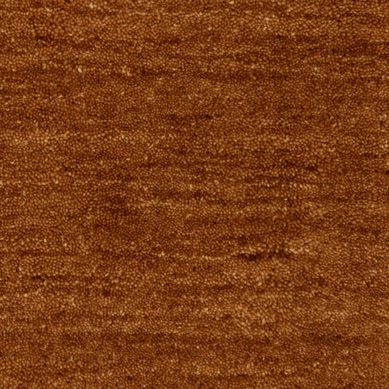 Tapis en laine rouille unie Makhari, Rectangle 6 pi x 9 pi