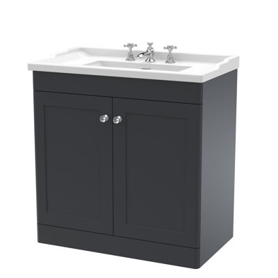 Classique 820mm Single Bathroom Vanity with Drop In Vitreous China Basin