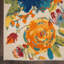 Tapis orange / beige / vert à motif floral Latarra-1231470110