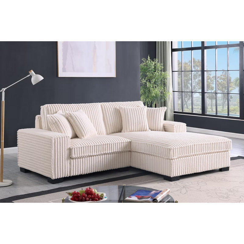 Canapé modulaire 2 pièces Comfy II, Tissu crème