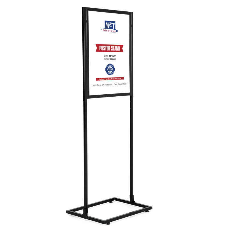 Porte-affiche en métal 1 face