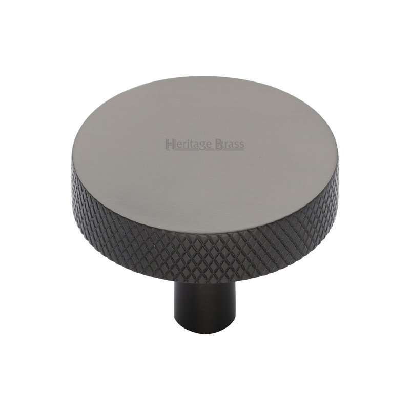 Heritage Brass Signac Heritage Cabinet Knob Knurled Disc Design, 2.9cm H x 3.8cm W x 3.8cm D, Matt Bronze