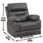 Fauteuil inclinable standard Hematite de 37,59 po de largeur-789995408