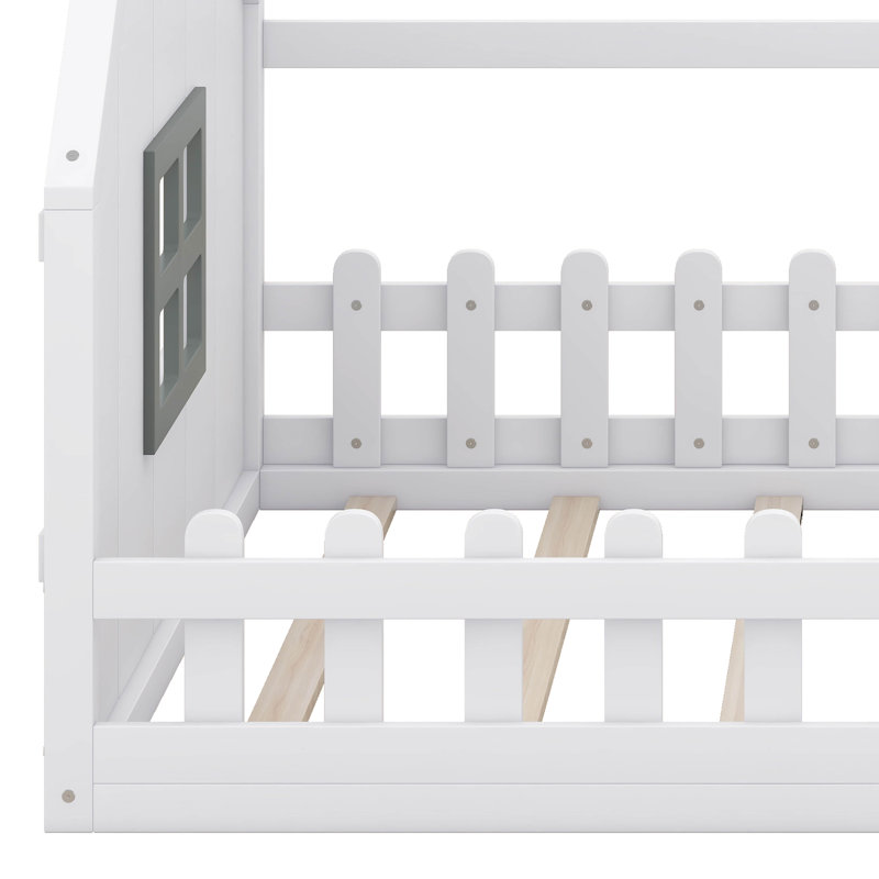 Lit pour enfant en bois Lenard, Blanc