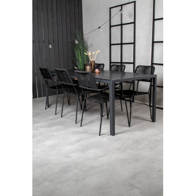 Nealy 6 - Person Patio Dining Set with Rectangular Table