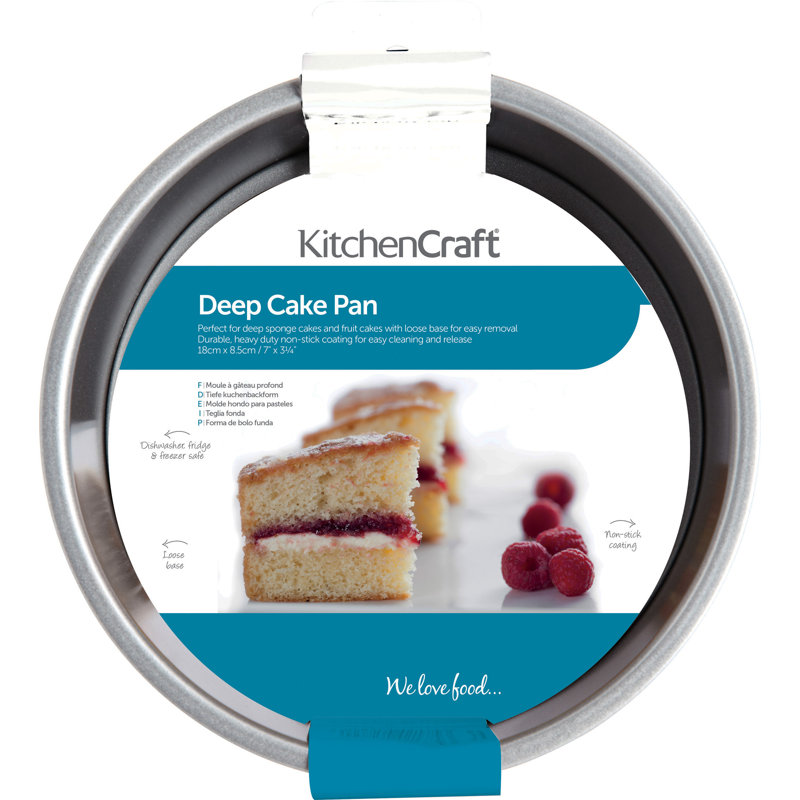 Non-Stick Round Deep Cake Pan with Loose Base
