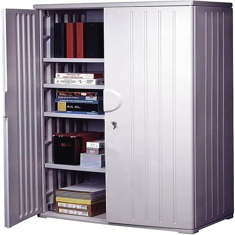 Armoire de rangement en résine Officeworks, platine - Organisateur durable pour la maison ou le bureau