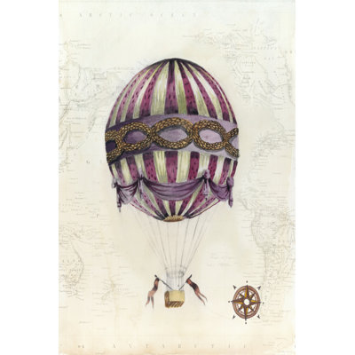 Vintage Hot Air Balloons I by Naomi McCavitt - 1 Piece Wrapped Canvas Wall Art
