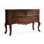 Table de couloir traditionnelle en bois foncé avec pieds en cabriole-1501056883