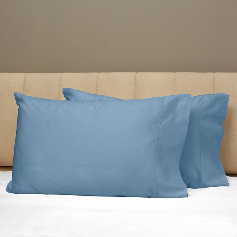 Raffaello Sateen Pillow Case, Standard Pillowcase, Air Force Blue