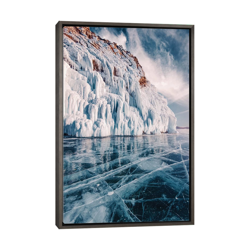 « Frozen Lake Baikal II » par Hobopeeba-reproduction de photo, Pas de tapis, H 26 po x l 18 po x 1,5 po