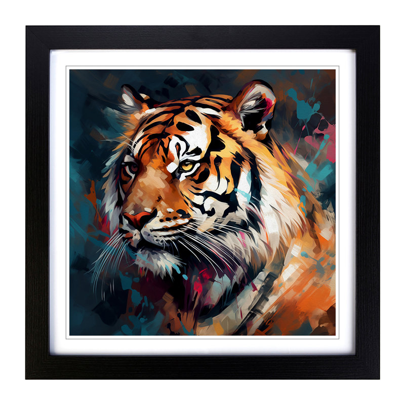 Tiger No.3 - Framed Print, Black