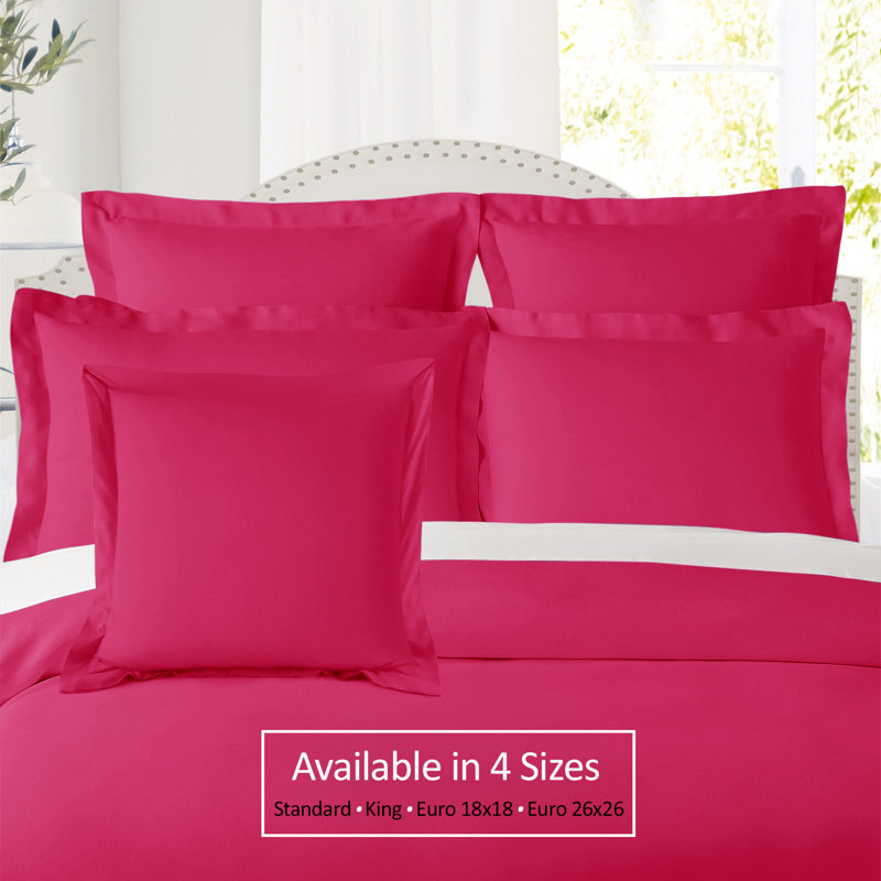 Taie décorative 100% polyester , Rose vif, 20 po x 26 po