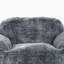 Fauteuil à billes en mousse viscoélastique souple avec accoudoirs, fauteuil à billes de salon moderne, bleu gris