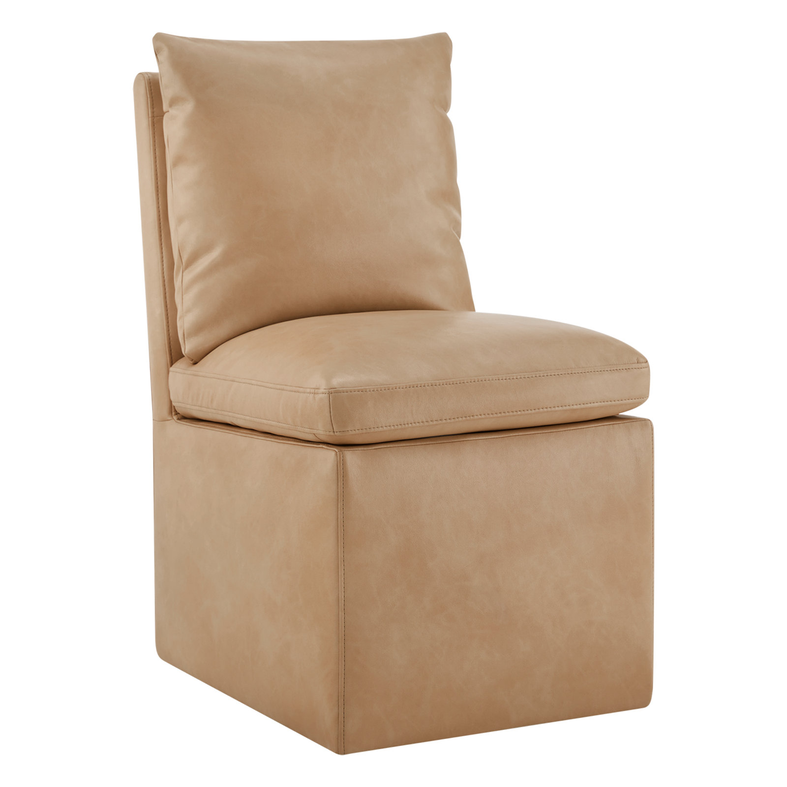 Alayaa Linen Side Chair, Copley Brown Performance