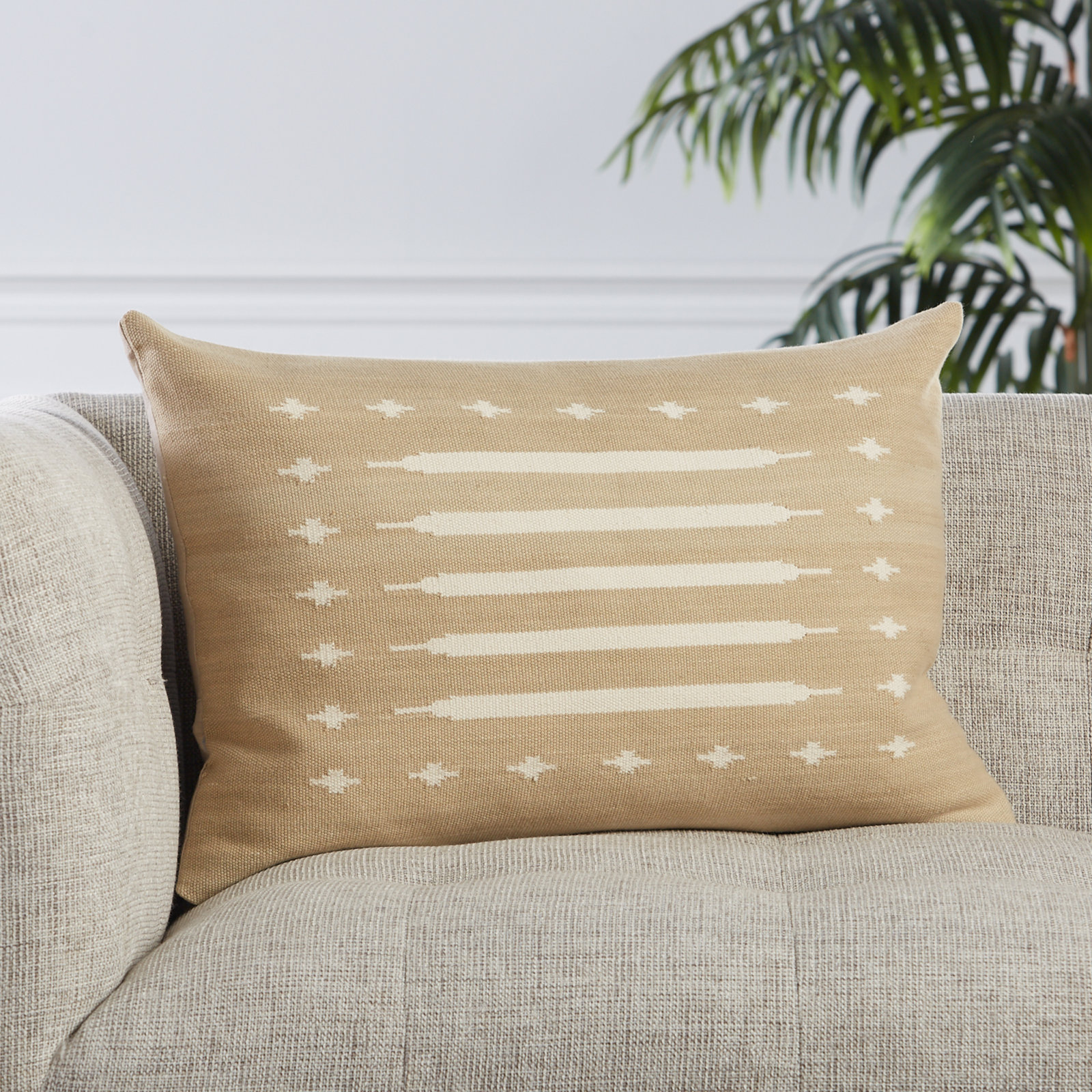 Estela Geometric Cotton Lumbar Throw Pillow, Pillow Cover Only - No Insert