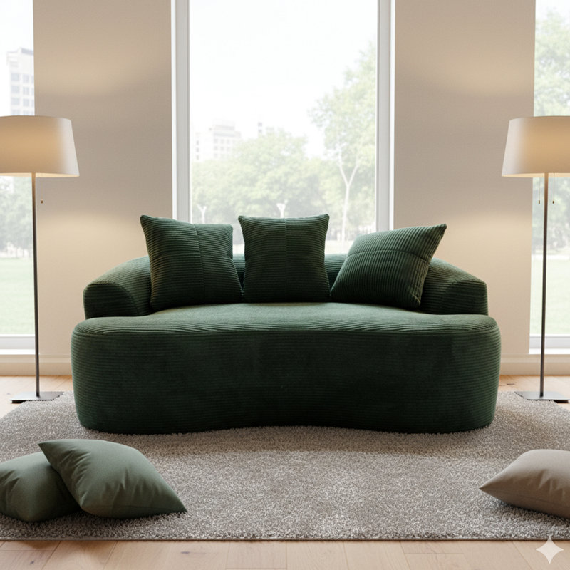 Tonya 64.87 " Corduroy Loveseat