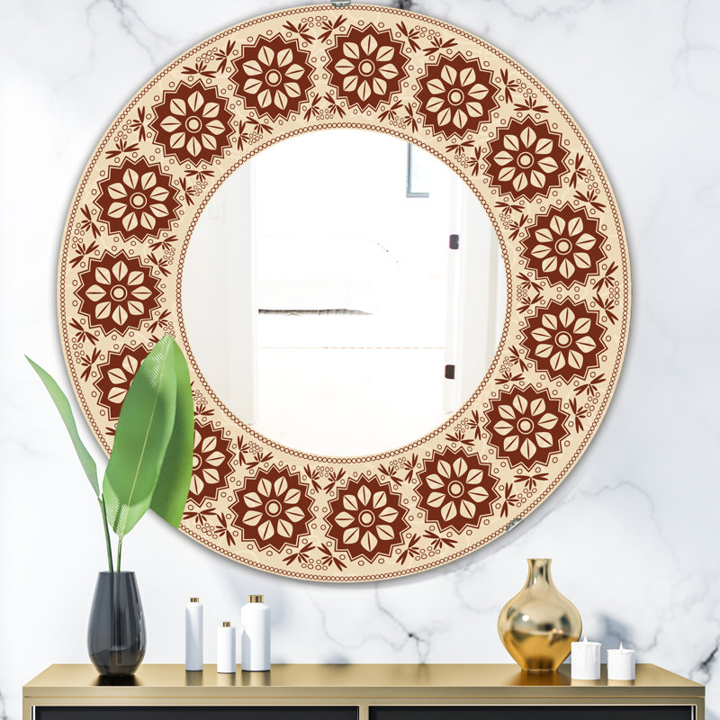 Miroir mural bohème et éclectique, H 31,5 po x l 23,7 po