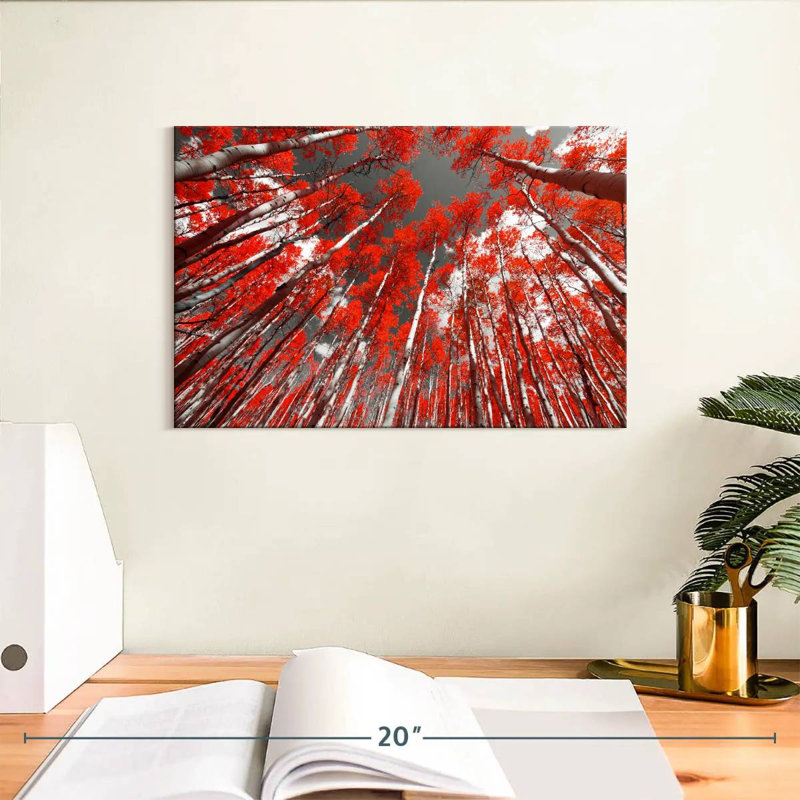 Harnek, arbres de la forêt rouge, H 8 po x l 12 po