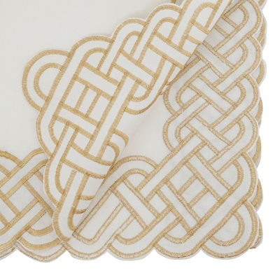 Table Runner With Braid Embroidery
