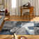Roclin Geometric Area Rug in Blue/Gray