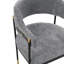 Fauteuil en chenille de métal gris Lia-965954704