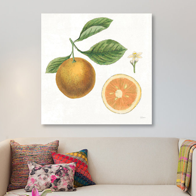 « classic agrumes iv », reproduction d’impression sur toile tendue, H 12 po x l 12 po x P 1,5 po, Toile tendue, Pas de tapis