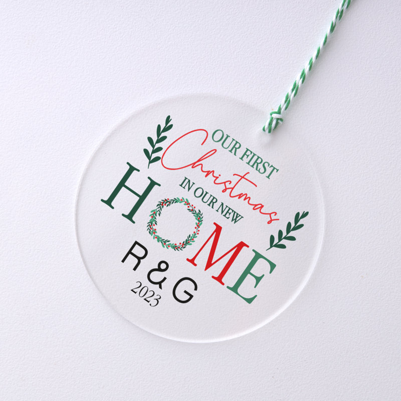 6.8cm Acrylic Hanging Figurine Ornament, Clear/Green, Yes