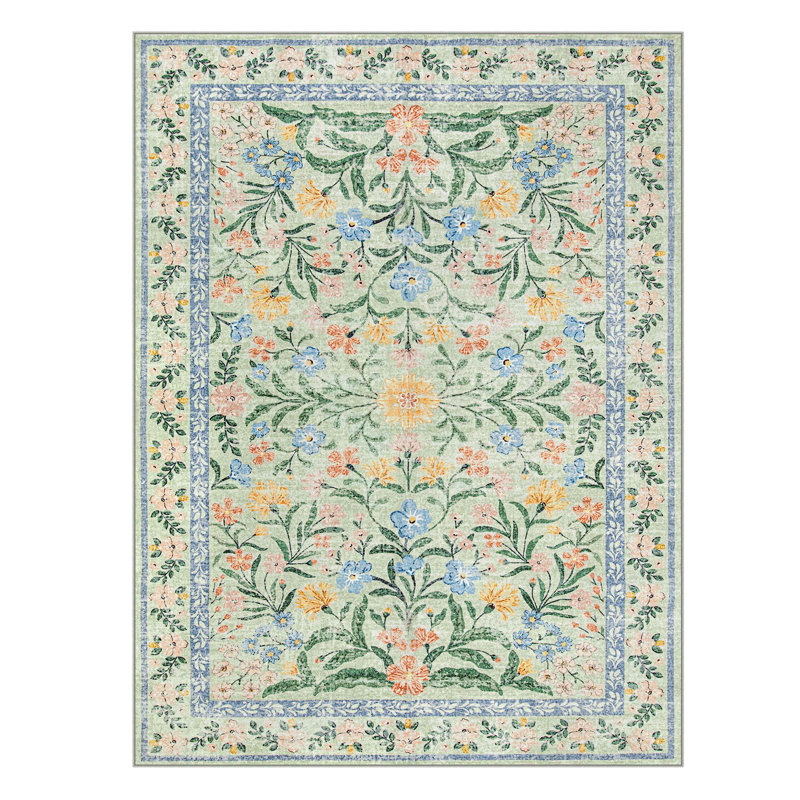  Tapis lavables antidérapants Boho, Rectangle 9 pi x 12 pi