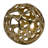 Decorative Orb Metal Aluminum Spherical Sculptural Accent with Modern Cut-Out Design - Stylish Contemporary Art Object Decor-58418794