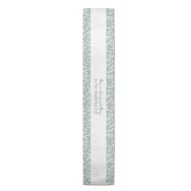 Mcelfresh Always Quelque chose à être reconnaissant pour le chemin de table, L 90 po x l 16 po