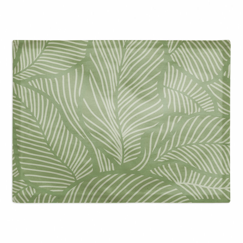 Arndt Poly Twill No Pattern Rectangle Placemat, Light Green