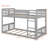 Twin Over Twin Bunk Bed With Ladder-1143398180