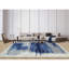 Tapis ivoire / bleu noué à la main de haute qualité-86092455
