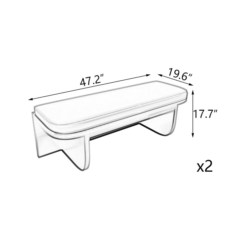 Banc de restaurant moderne de style industriel