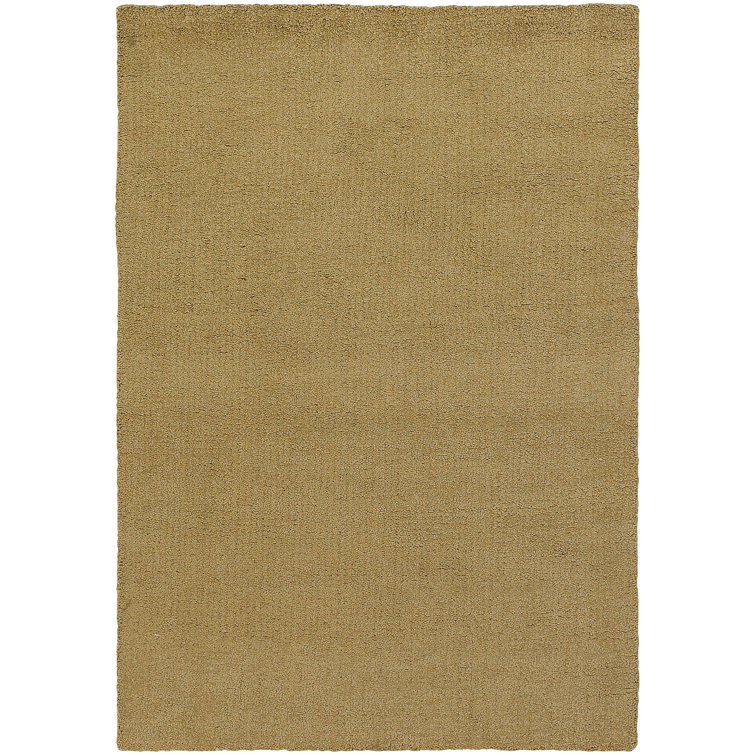 Lansvale Wool Abstract Hand Tufted Rustic Gold Indoor Area Rug