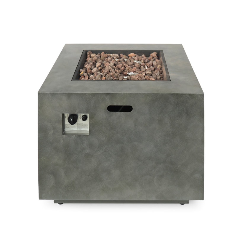 Foyer carré en fer 50 000 - Allure rouille / mate avec finition fer, finition