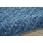 Tapis bleu marine en laine crocheté à la main-714141006