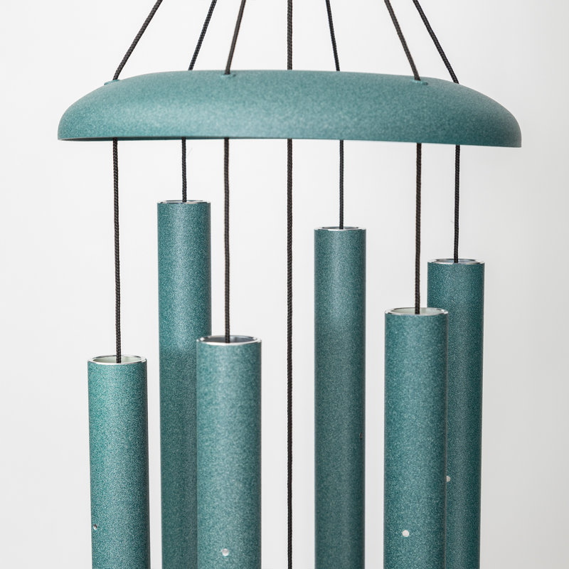 Patina Green 30" Aluminum Wind Chime for Outdoor Decor