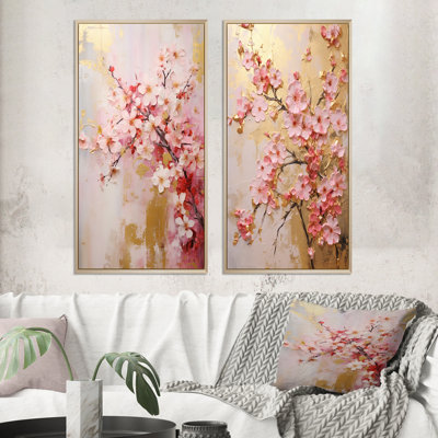 «Apple Blossom Harmony II», 2 pièces sur toile
