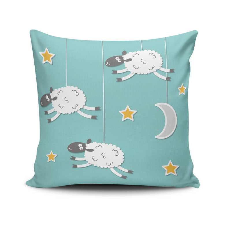 Ernette Decorative Cushion Cover, 17 x 17 Inches, 50% Cotton / 50% Polyester | Machine Washable at 104°F, Ironable, Concealed Zip Closure | Perfect for Living Room, Bedroom, and Stylish Home Décor