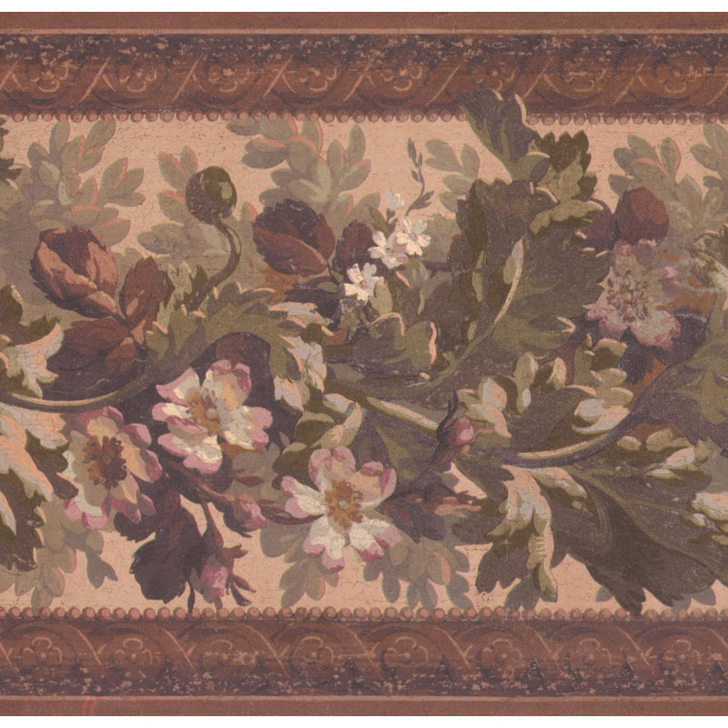 Floral Border, Beige