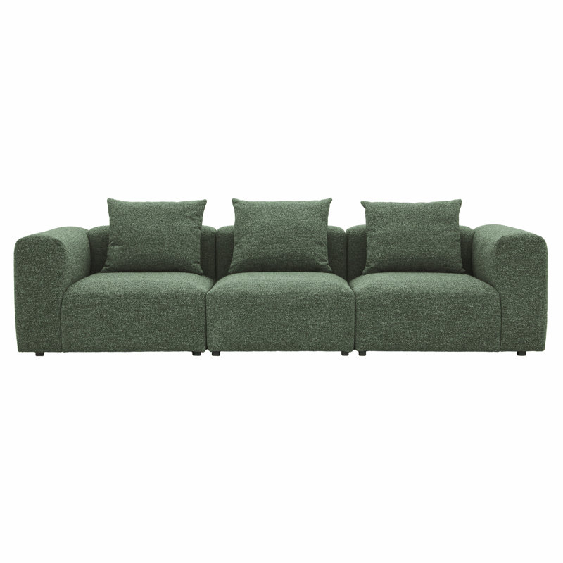 3 Seater Sofa & Chaise, Dark Green