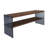 Modern TV Stand with Tempered Glass Frame, Walnut Finish, 47.2 x 17.7 x 13.8 inches | 100% Pine Solid Wood, 0.3 inches Thickness | Versatile Shelves, Wall-Mountable, Stylish Industrial Design for Living Room-262281113